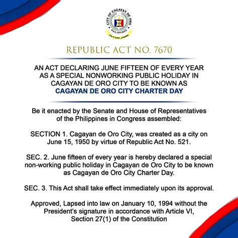 ra 7670|REPUBLIC ACT NO. 7670, (1994.